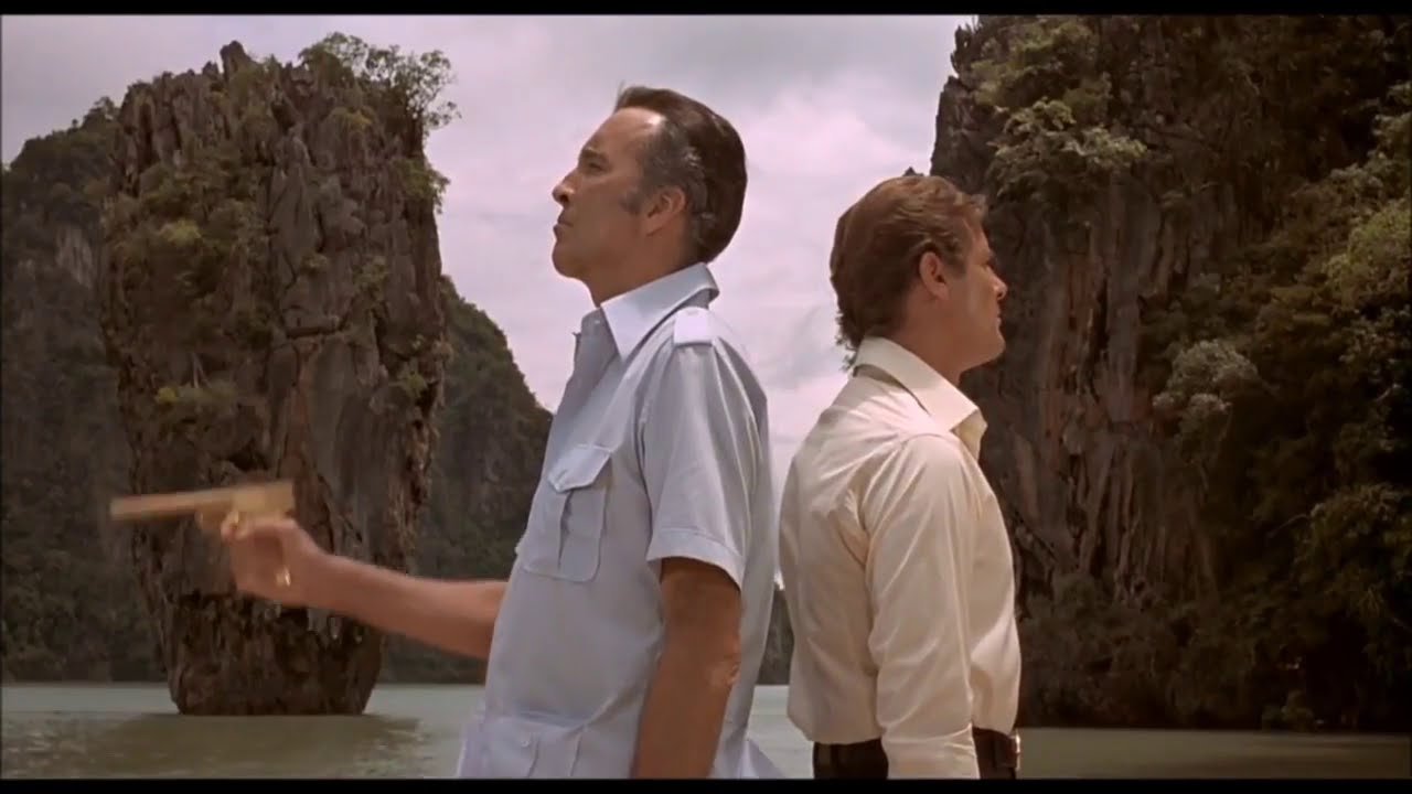 Movie poster of The Man with the Golden Gun with Roger Moore